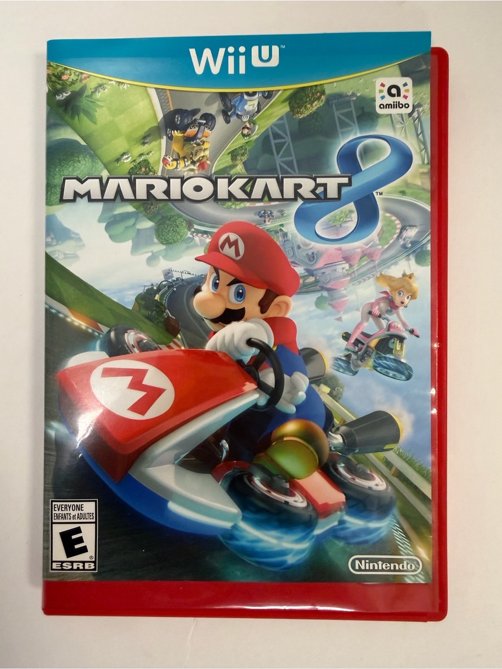 Nintendo Mario Kart 8 Wii U Game Case — Red, Blue & Green Artwork